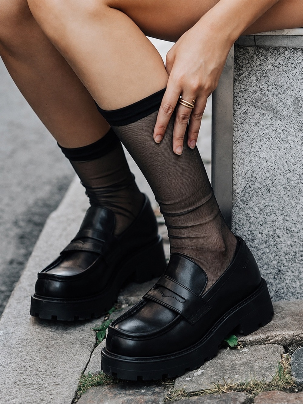 Vagabond Shoemakers Cosmo 2.0 Loafers – Black Chunky Platform – US6/EU36